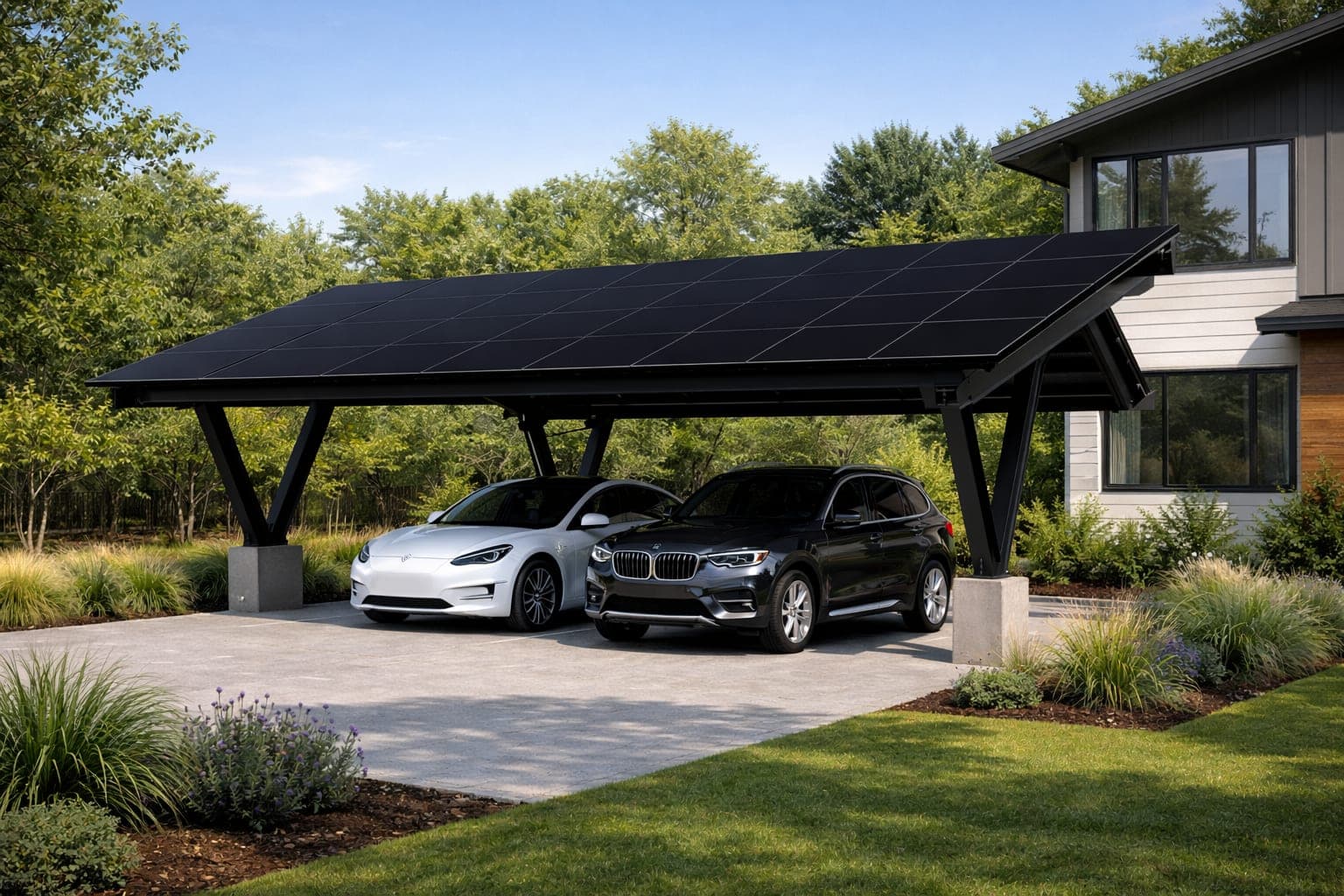 Vehicle outfitted with solar panels